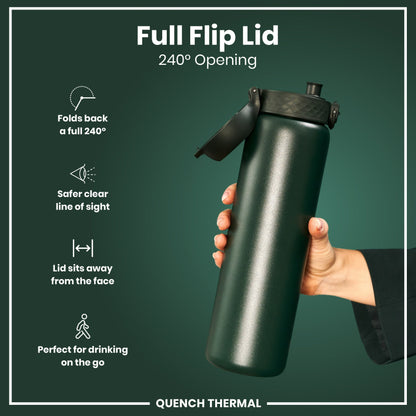 ION8 1L Thermal Water Bottle – Forest Green