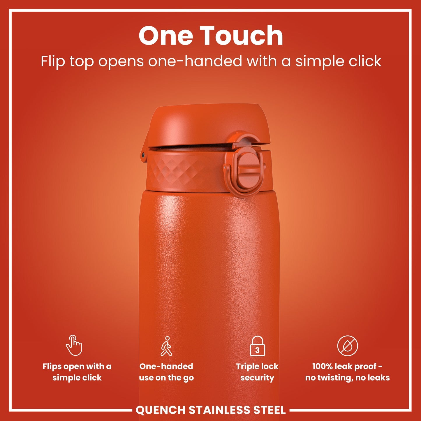 ION8 1L Thermal Water Bottle – Hot Ember