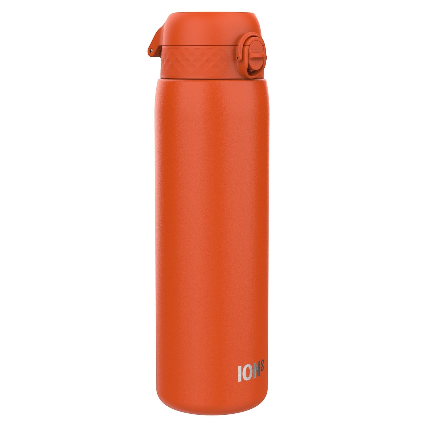 W/end ION8 1L thermal water bottle in Hot Ember orange. Stainless steel with a one-touch flip lid.